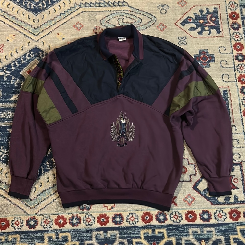 Vintage Golf sweatshirt collared Head